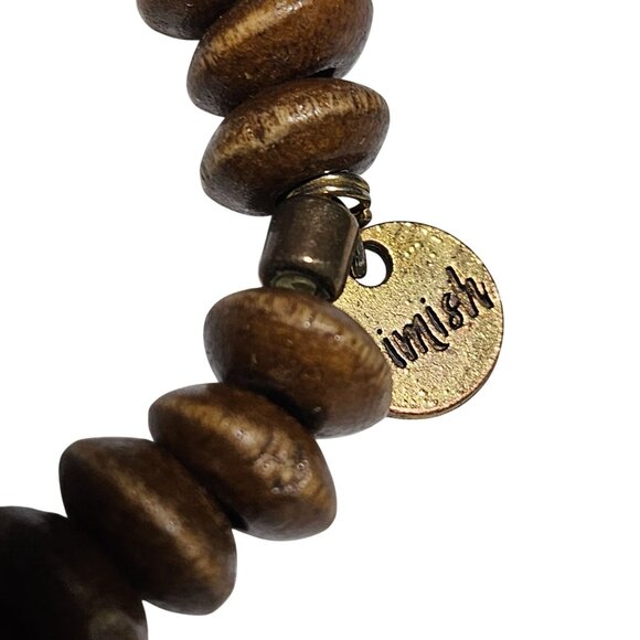 Erimish Boho Wooden Bead Bracelet Charm Stretch Rhinestone Fashion Jewelry Women - Picture 3 of 5